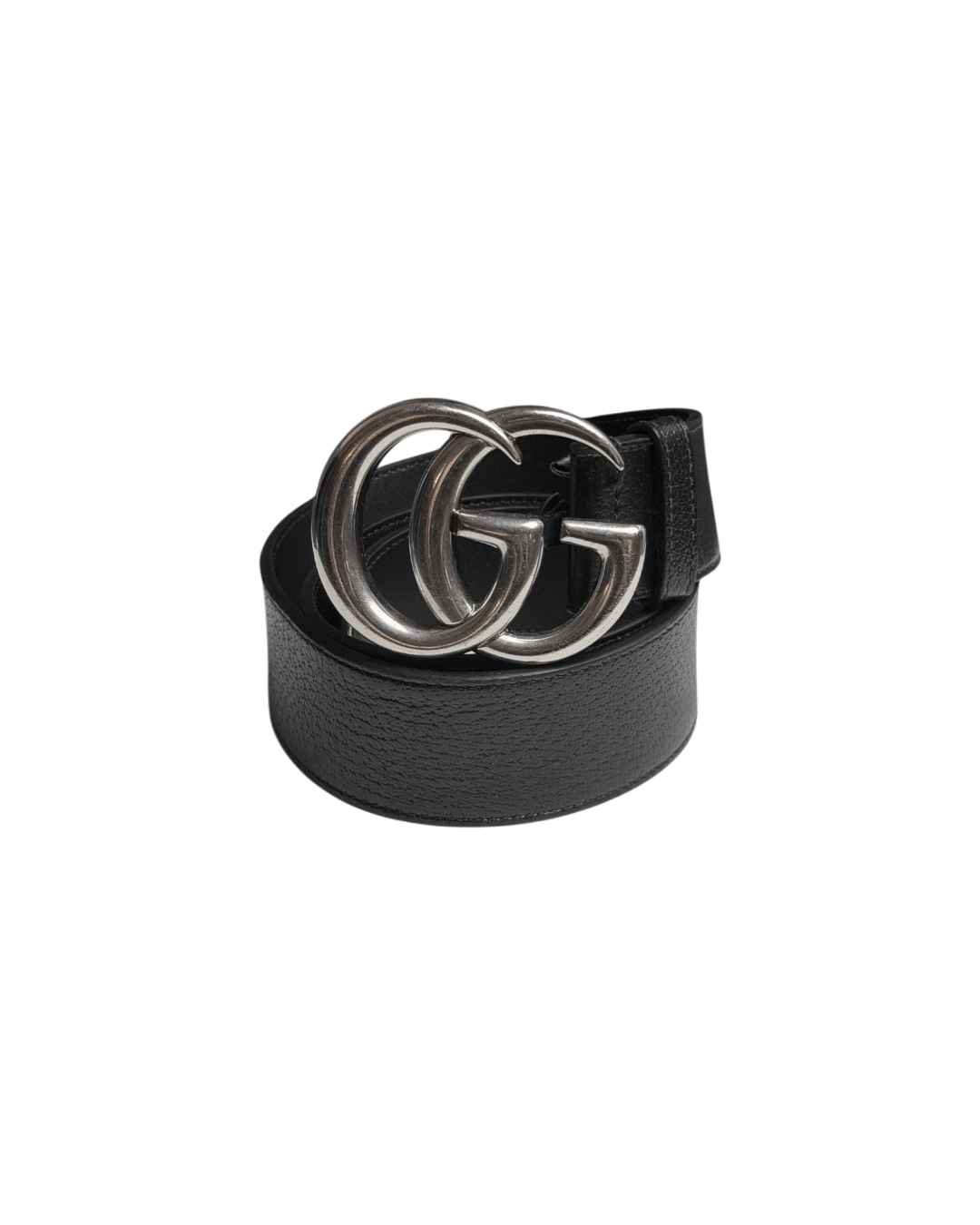Gucci GG Marmont Belt Black Silver