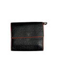 Gucci Guccissima Compact Wallet Black Orange