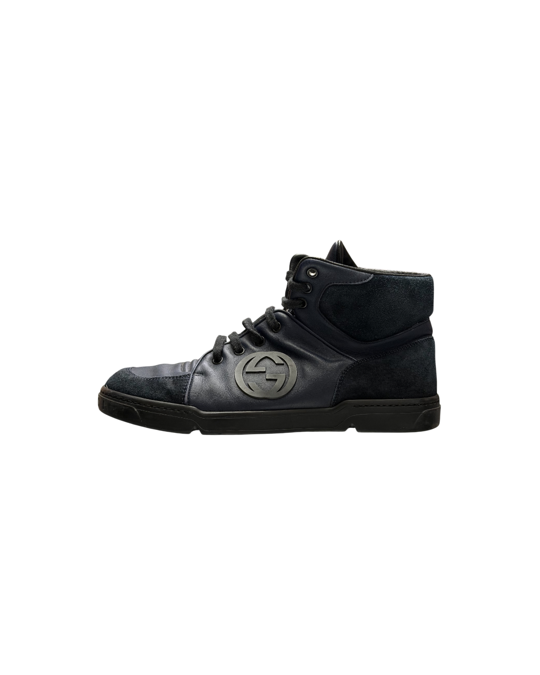 Gucci High Top GG Sneaker Navy