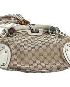 Gucci Indy Hobo Bag Beige Bambo Details
