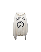 Gucci Interlocking G Logo Hoodie Off White