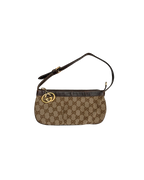 Gucci Interlocking G Pochette Shoulder Bag Beige