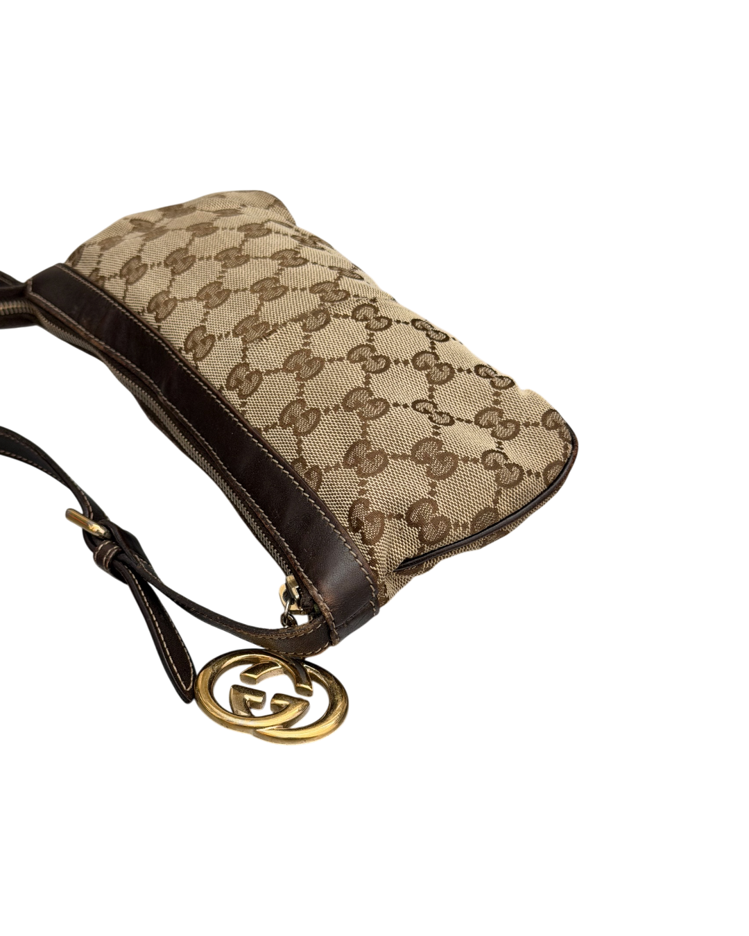 Gucci Interlocking G Pochette Shoulder Bag Beige