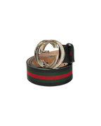 Gucci Interlocking G Web Leather Belt