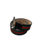 Gucci Interlocking G Web Leather Belt