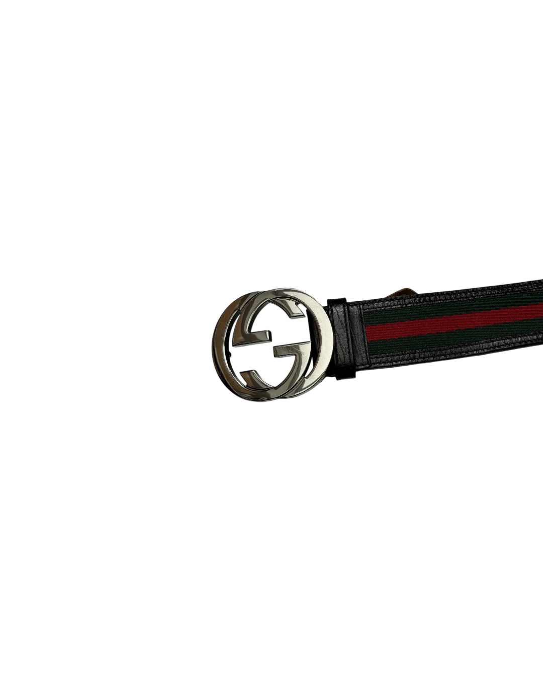 Gucci Interlocking G Web Leather Belt