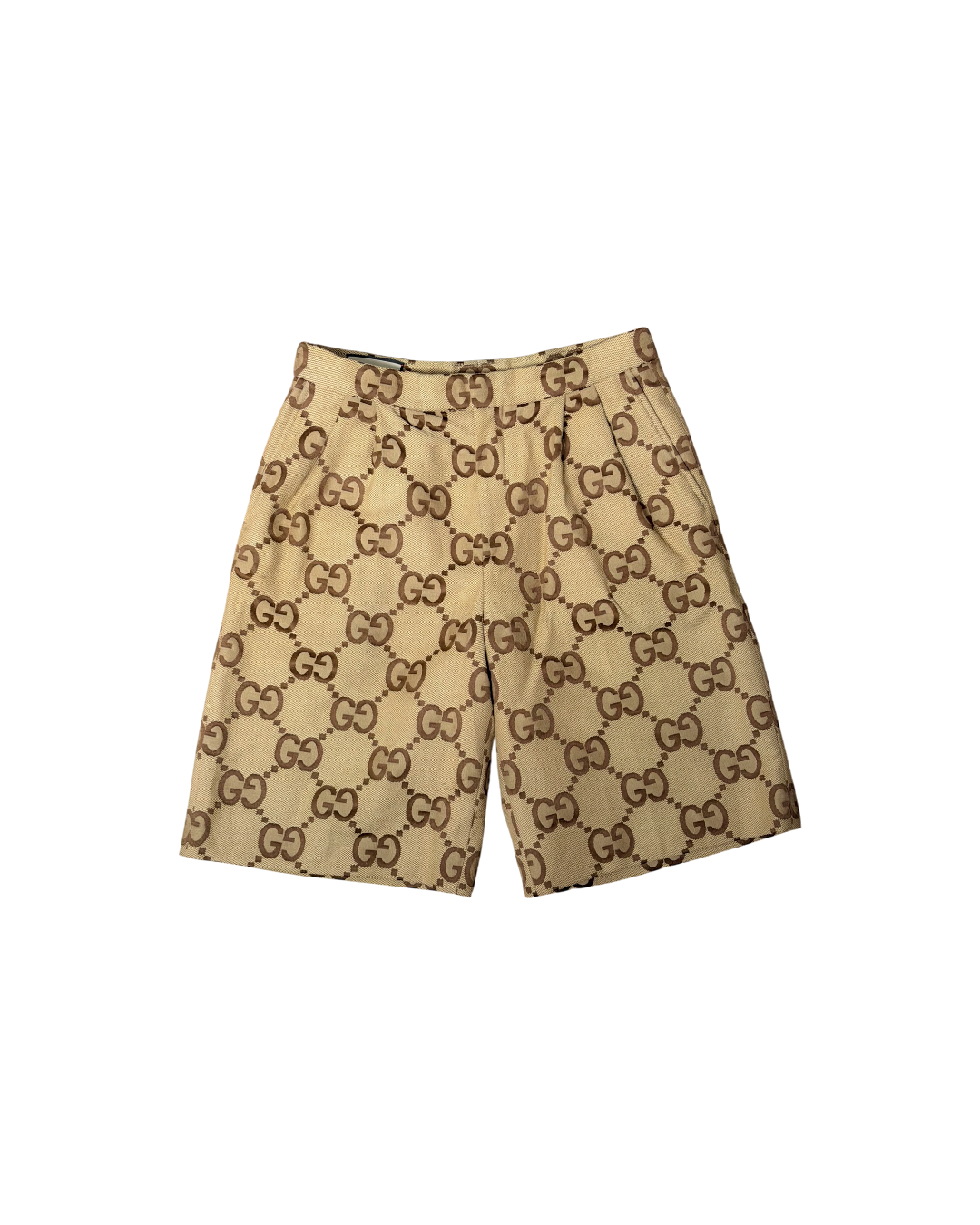 Gucci Jumbo GG Canvas Shorts Beige Ebony