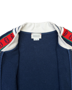 Gucci Kids Zipper Jacket Blue Red GG Logo Stripe
