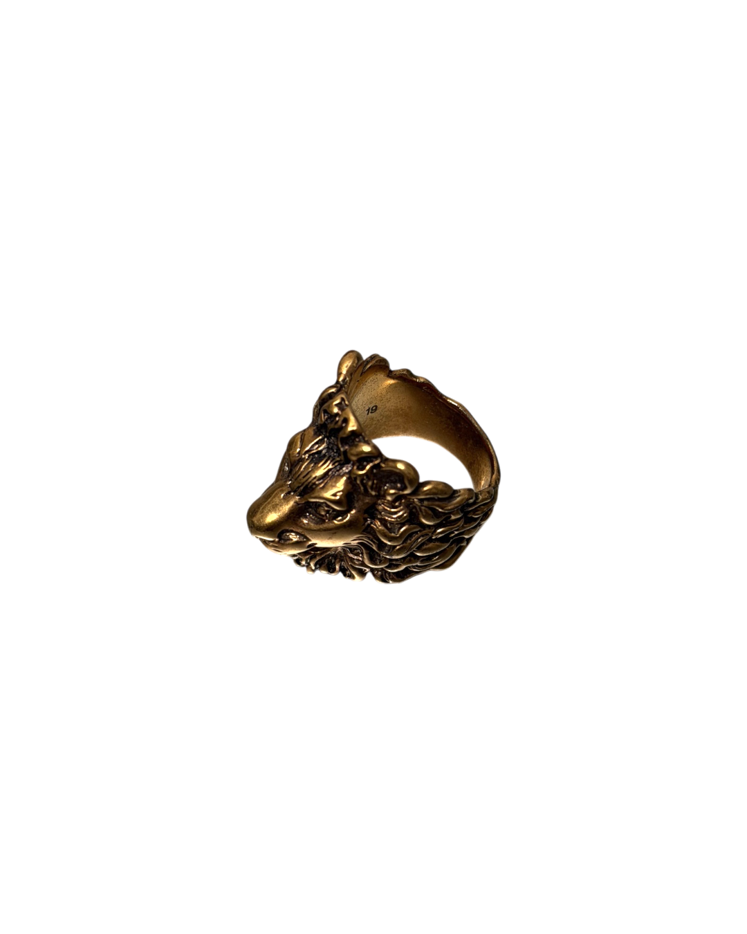Gucci Lion Head Ring Gold