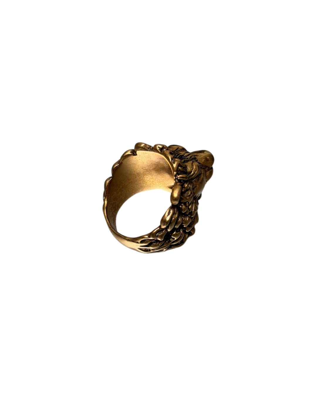 Gucci Lion Head Ring Gold