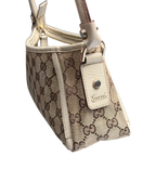 Gucci Small Abbey D-Ring Shoulder Bag Beige Canvas