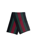 Gucci Wool Web Scarf Black