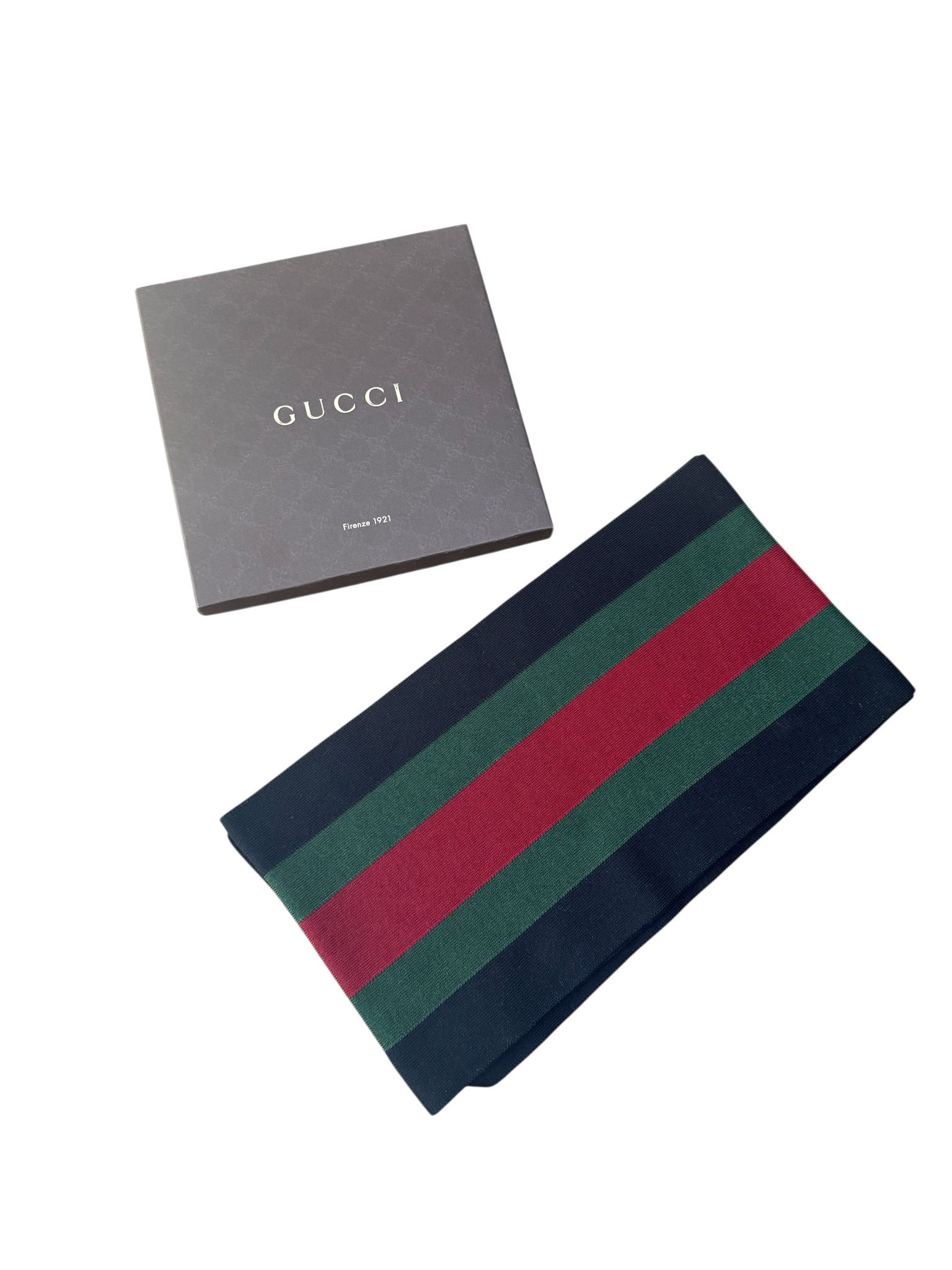 Gucci Wool Web Scarf Black