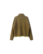 Jacquemus Le Polo Neve Sweater Fuzzy Wool Green khaki