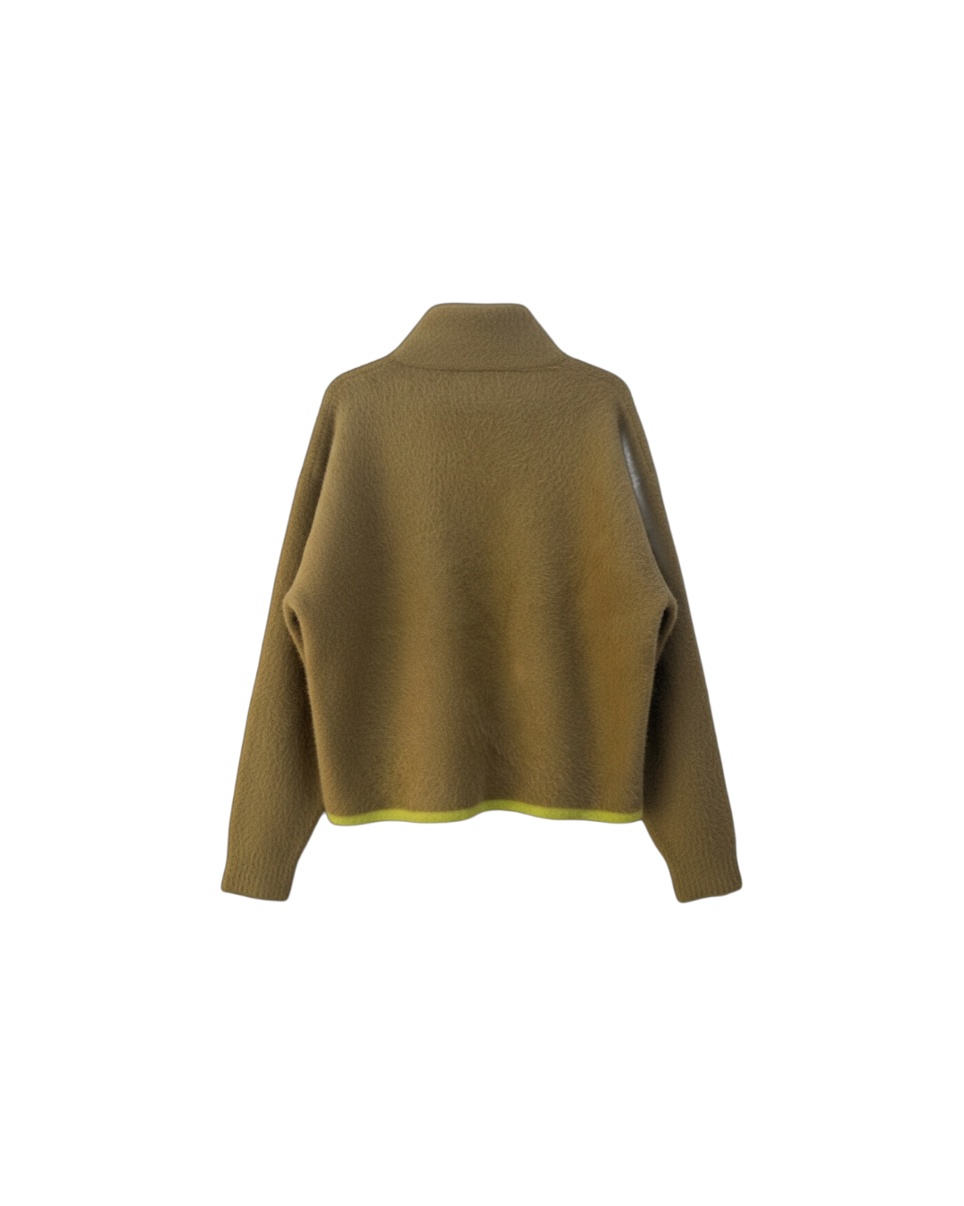 Jacquemus Le Polo Neve Sweater Fuzzy Wool Green khaki