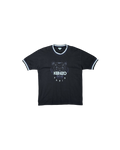 Kenzo Tiger Embroidered T-shirt Navy Striped Collar Cuff