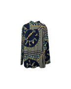 Lacoste Live Scarf Print Shirt Navy Gold