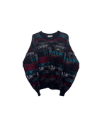 Lacoste Vintage 90's Pattern Wool Crewneck Multi