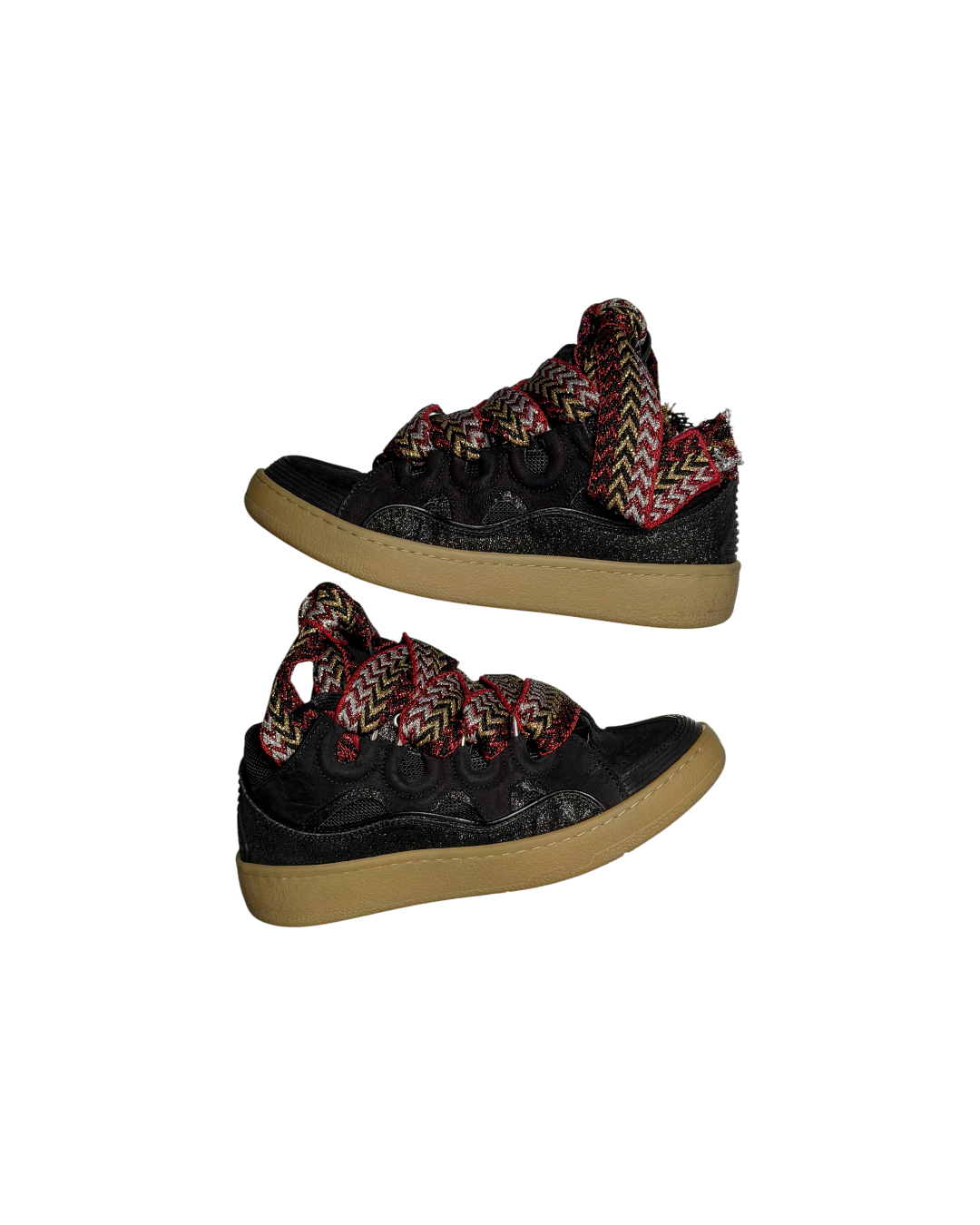 Lanvin Curb Sneaker Black Upper Multicolor thick laces