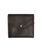 Louis Vuitton Bifold Wallet Monogram Leather Brown