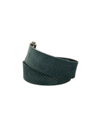 Louis Vuitton Blue Mini Damier Suede Silver Belt