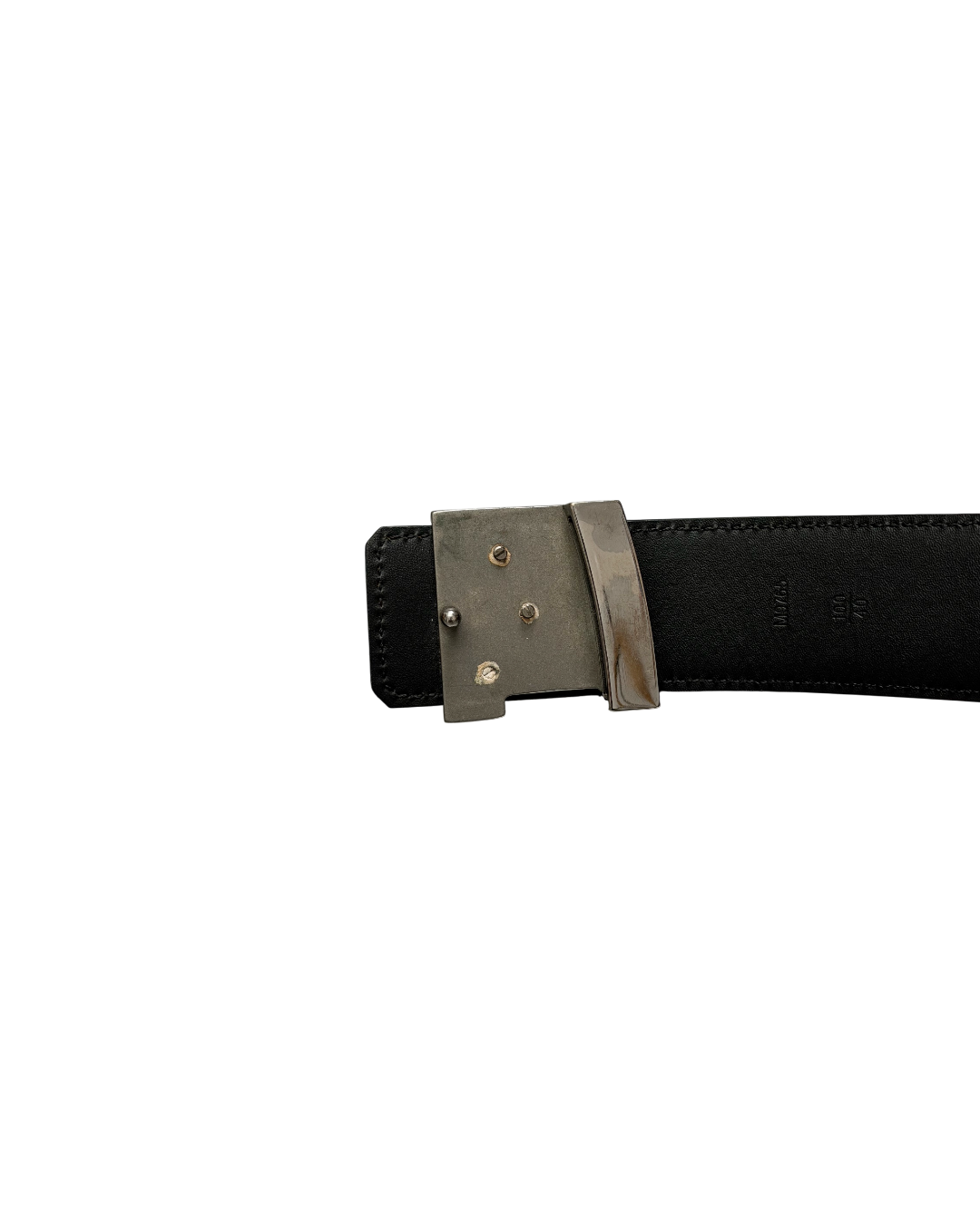 Louis Vuitton Blue Mini Damier Suede Silver Belt