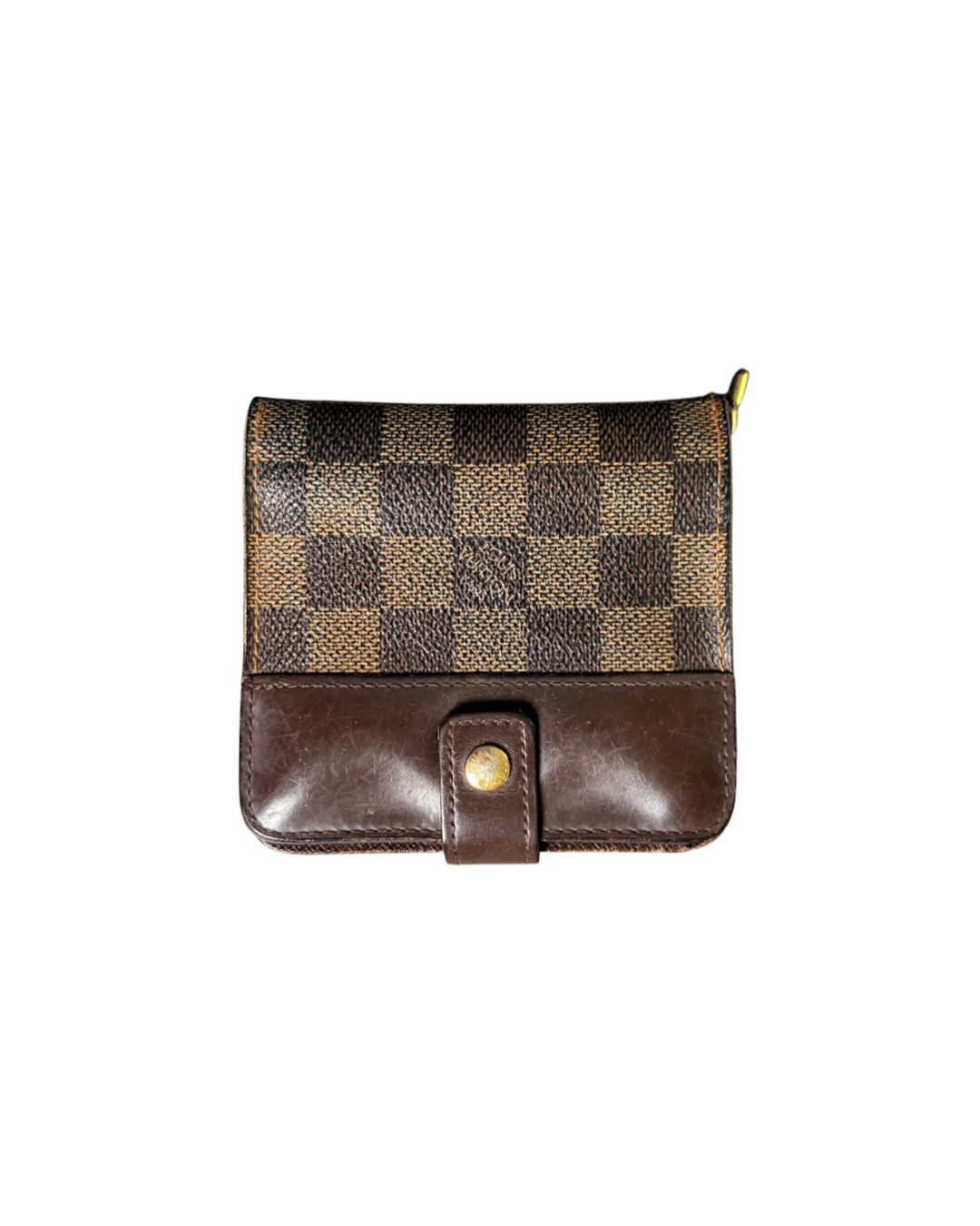 Louis Vuitton Damier Ebene Compact Zip Wallet Brown
