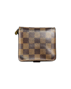 Louis Vuitton Damier Ebene Compact Zip Wallet Brown