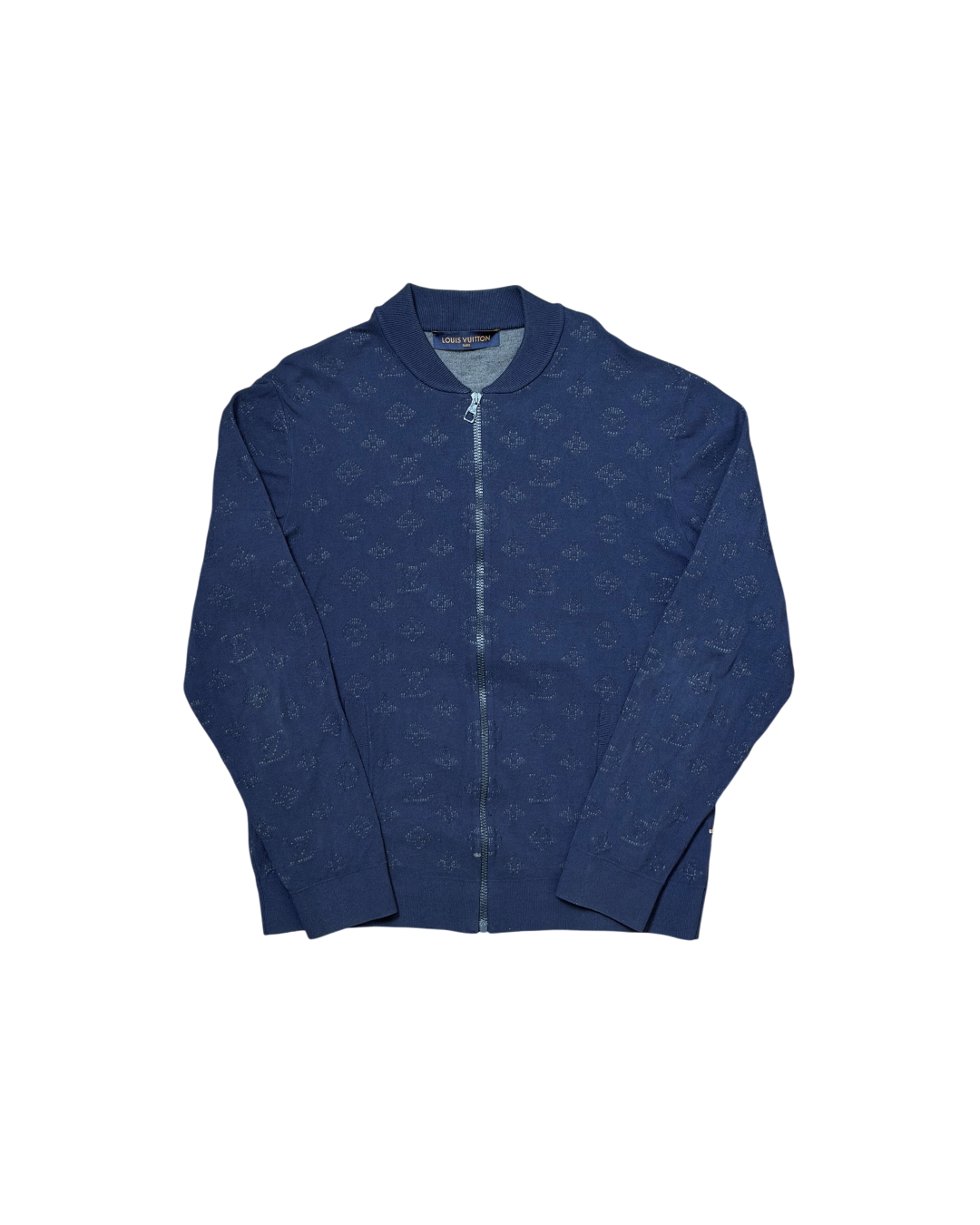 Louis Vuitton Drop Needle Monogram Zip Jacket Navy