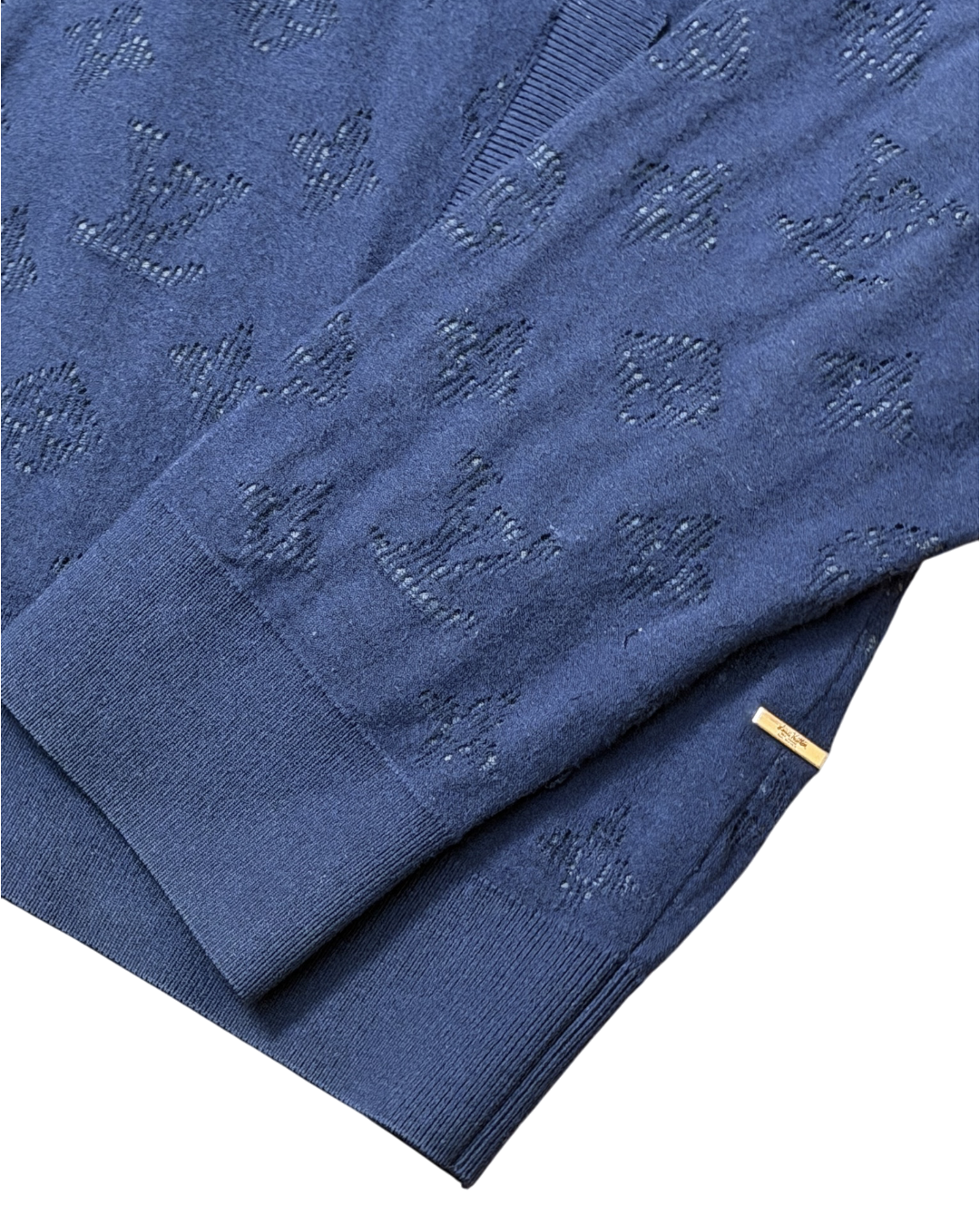 Louis Vuitton Drop Needle Monogram Zip Jacket Navy