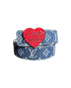 Louis Vuitton x Nigo LV Made Heart Denim Belt