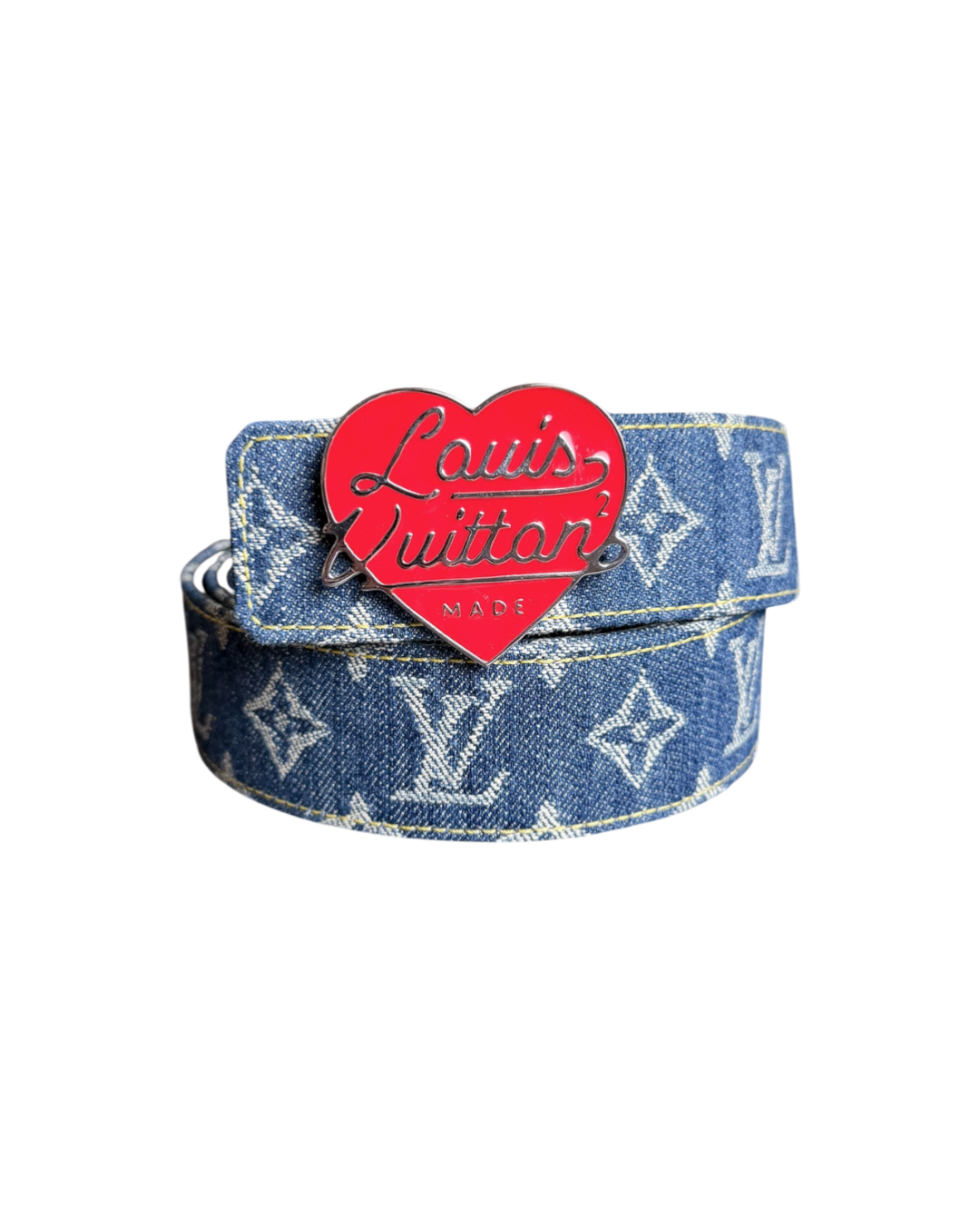 Louis Vuitton x Nigo LV Made Heart Denim Belt