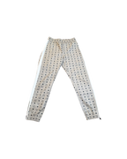 MCM Bandana Monogram Print Leather Jogger Grey