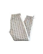 MCM Bandana Monogram Print Leather Jogger Grey