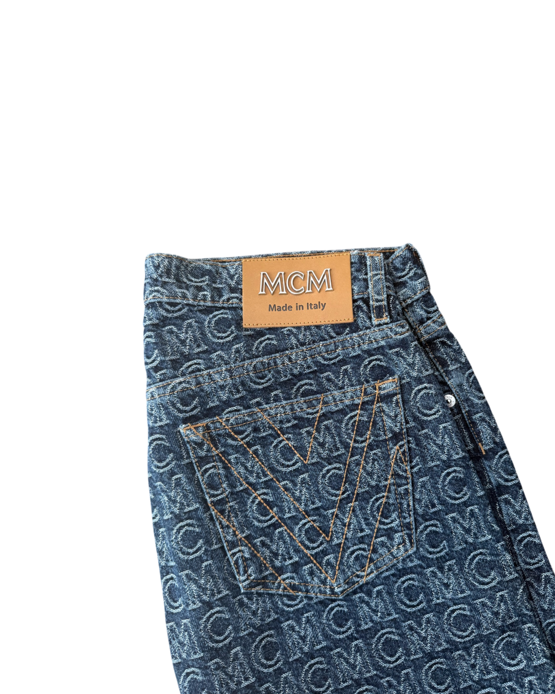 MCM Monogram Denim Pants