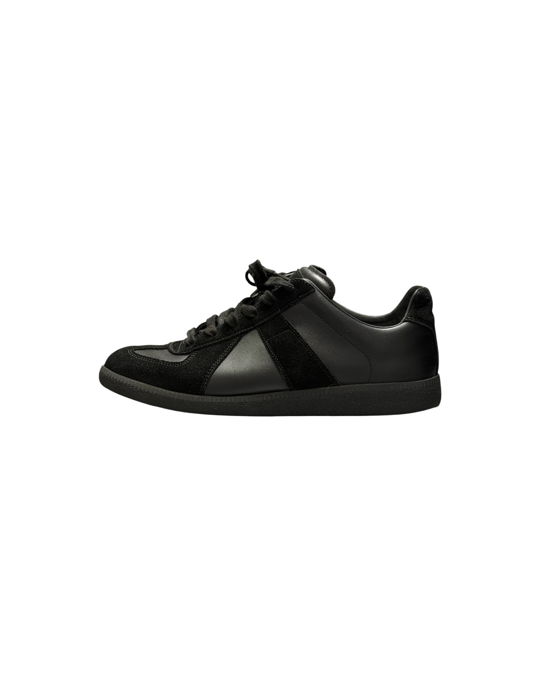 Maison Margiela Replica Black Mixed Leather Suede
