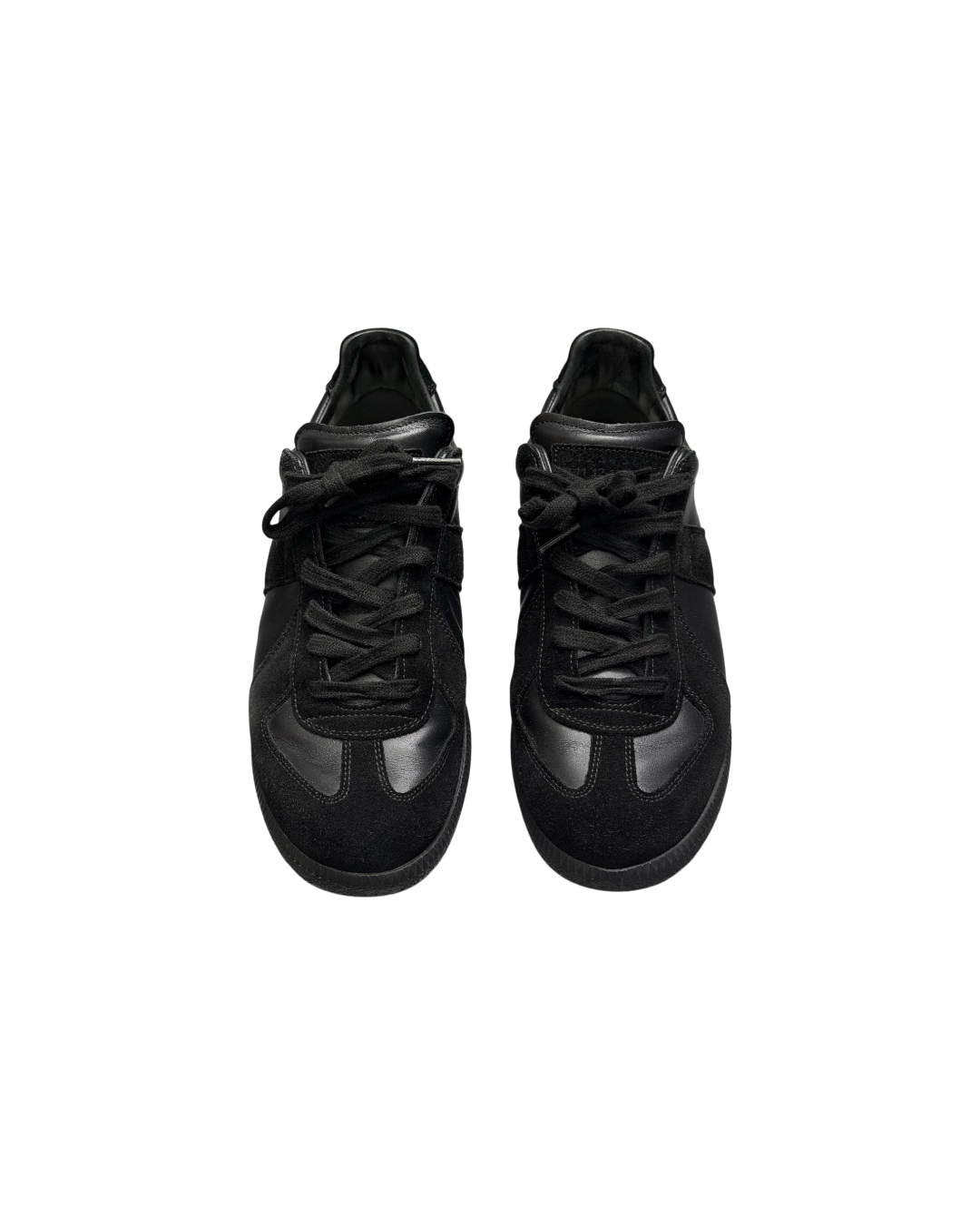 Maison Margiela Replica Black Mixed Leather Suede