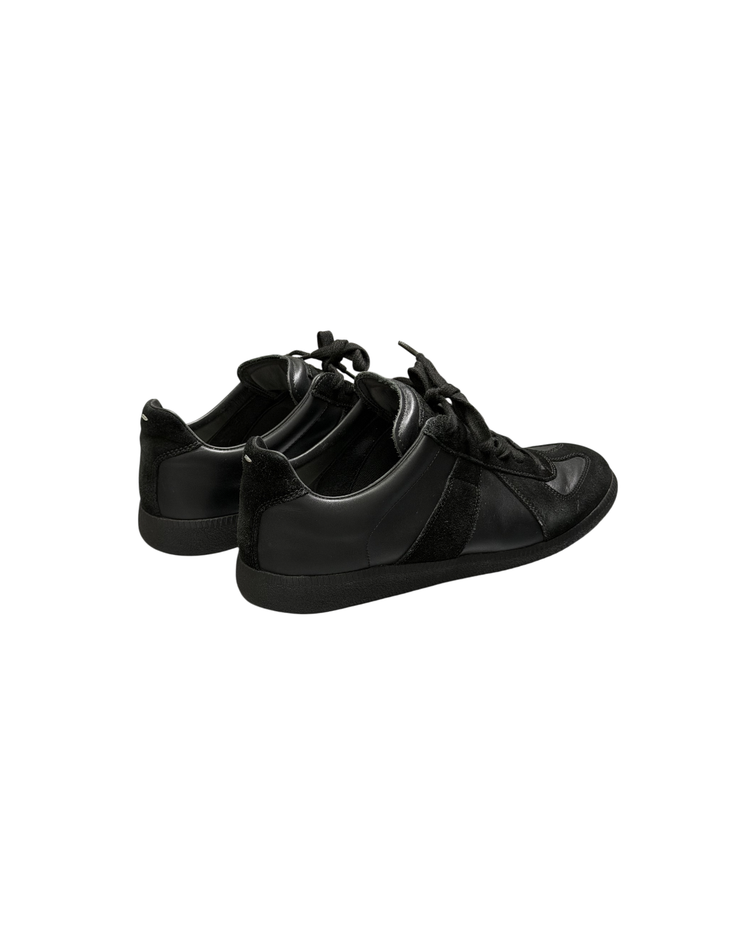 Maison Margiela Replica Black Mixed Leather Suede