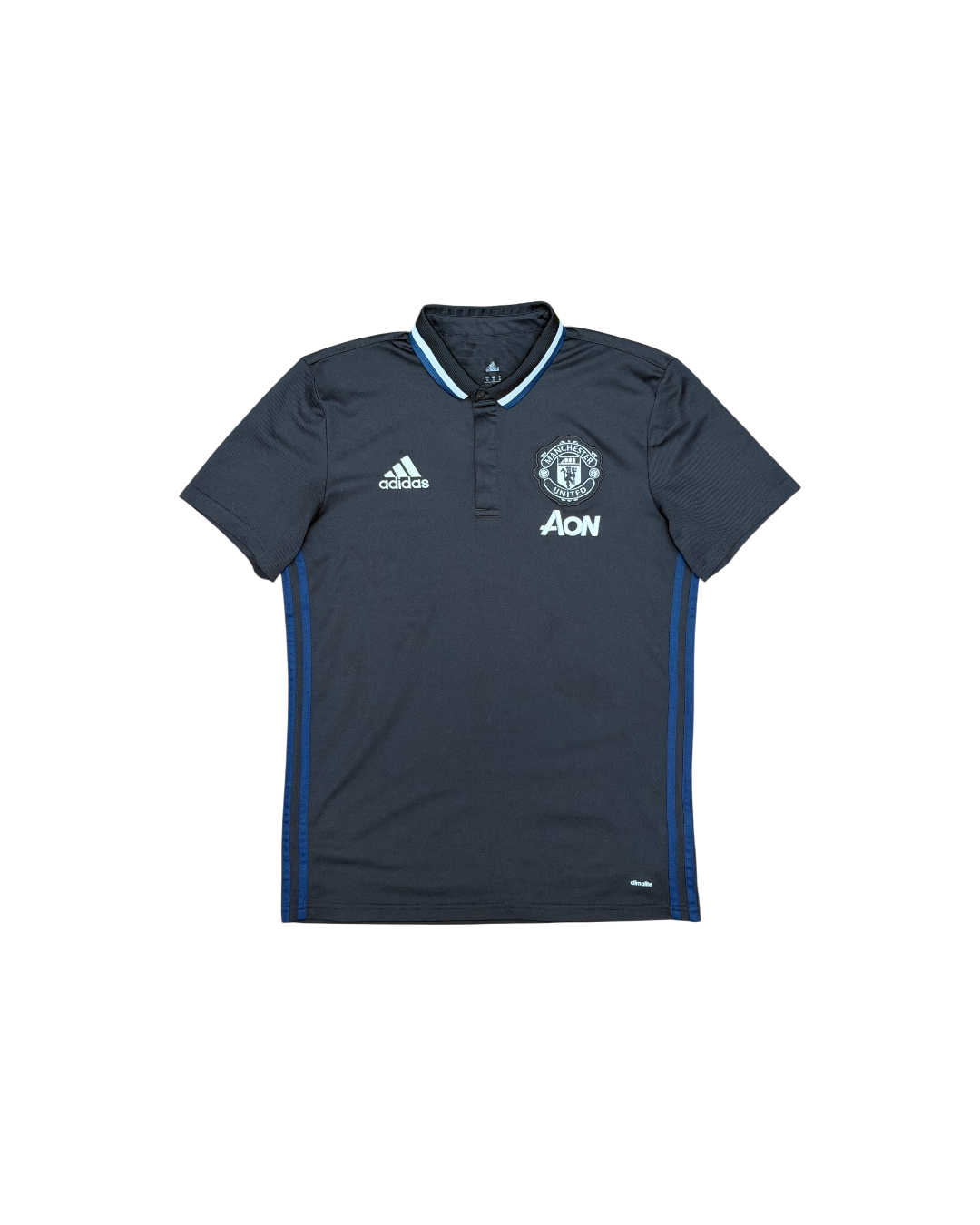 Manchester United Adidas Polo Black Blue