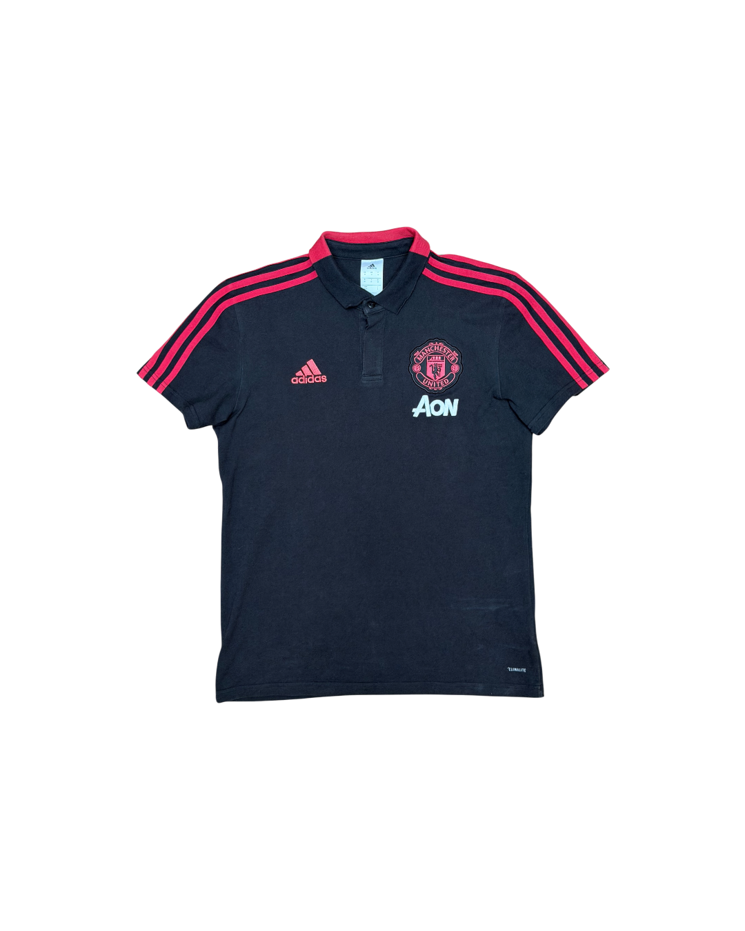 Manchester United Adidas Polo Black Pink