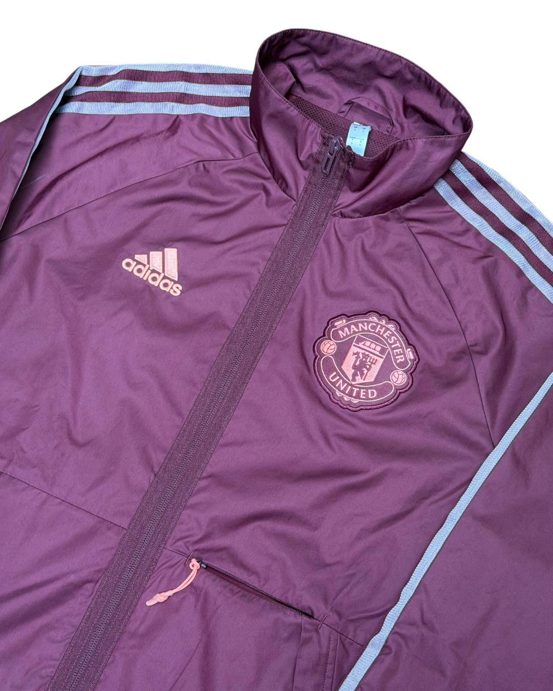 Manchester United Adidas Track Jacket Burgundy