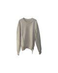 Margiela Distressed Knitted Sweater Cream White