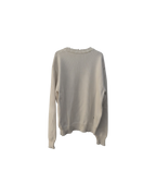 Margiela Distressed Knitted Sweater Cream White