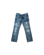 Marithé & François Girbaud Distressed Belt Jeans