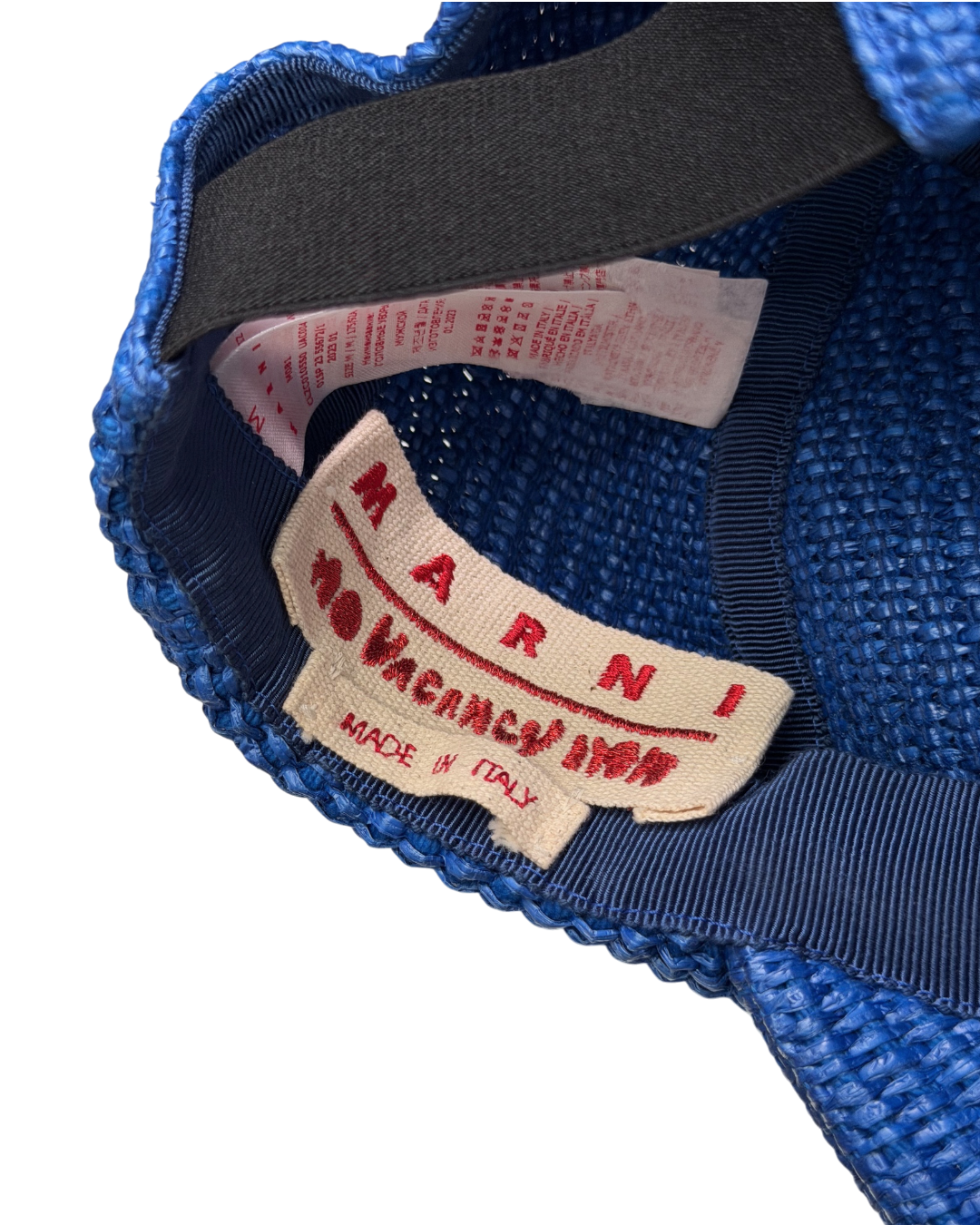 Marni x No Vacancy Inn Baseball Cap Woven Blue