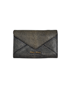 Miu Miu Textured Canvas Enveloppe Wallet Blue