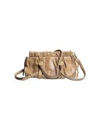 Miu Miu Vitello Leather Satchel Bag Brown