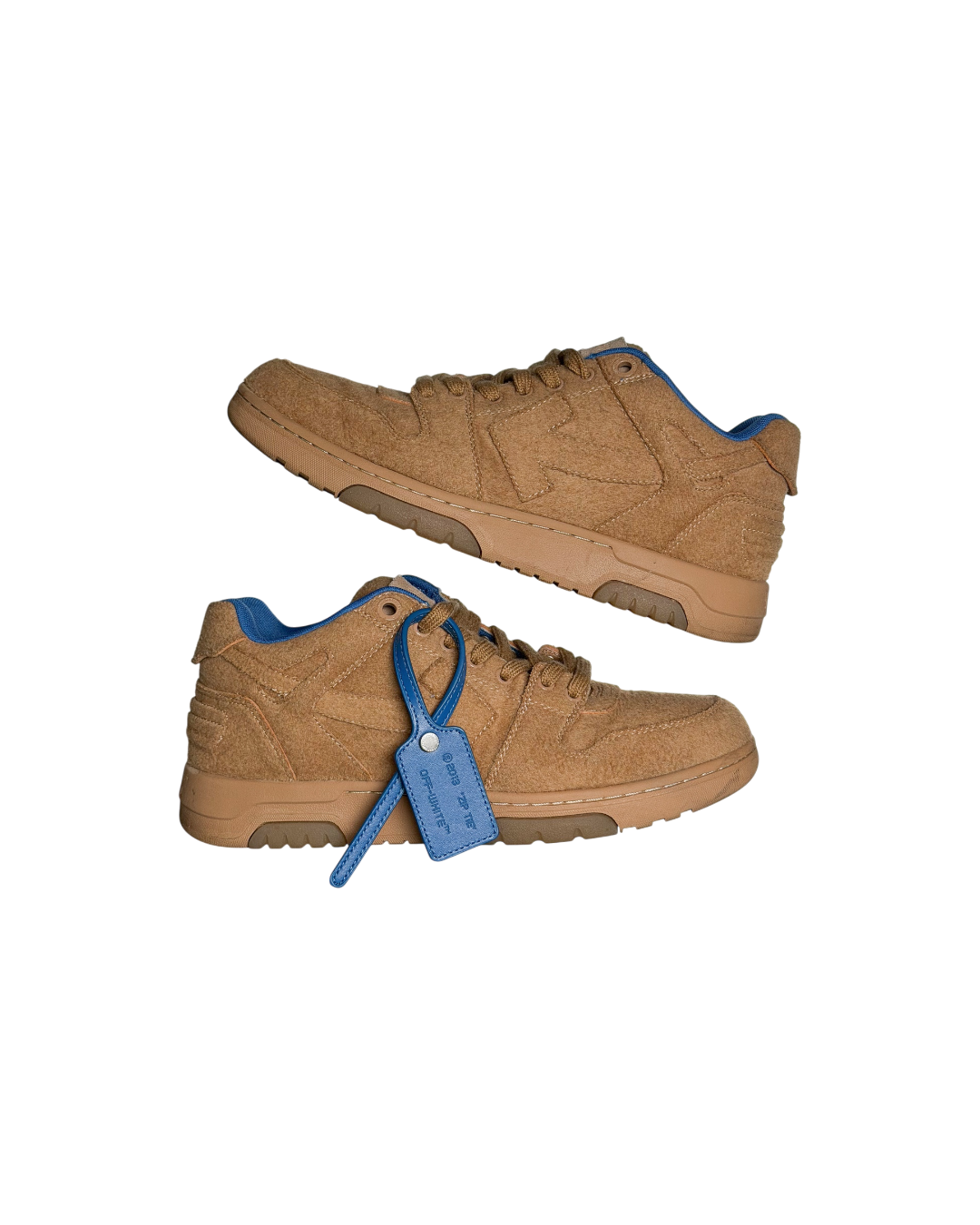 Off-White Out Of Office Sneakers Camel Wool