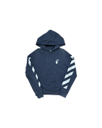 Off White Diagonal Agreement Hoodie Navy