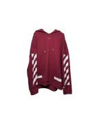 Off White Diags Arrows Hoodie Burgundy